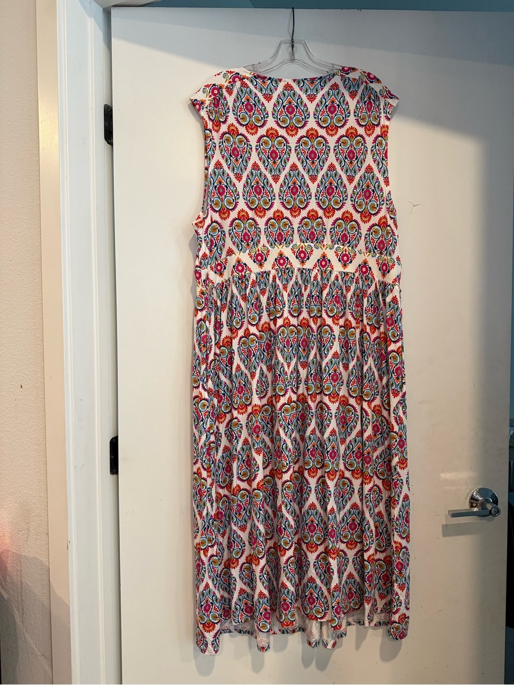 Boden Thea Sleeveless Jersey Midi Dress US 20/22 Paisley Print Plus Size Paisley - Picture 3 of 5